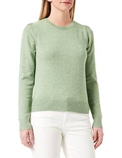 ONLY JdY Damen JDYMARCO L/S Puff NOOS KNT Pullover, Basil/Detail:Melange, L von ONLY JdY