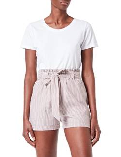 ONLY Tall Women's ONLSMILLA Stripe Belt NOOS TLL Shorts, Toasted Coconut/White, L von ONLY Tall