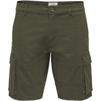 ONLY and SONS Short - ONSCam Stage Cargo Shorts PK 6689 - S bis XXL - für Männer - Größe S - oliv von ONLY and SONS