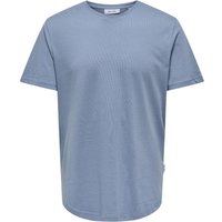 ONLY and SONS T-Shirt - ONSMatt Longy Tee - S bis XXL - für Männer - Größe L - blau von ONLY and SONS