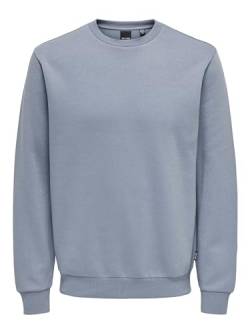 Herren O&S Basic Sweatshirt Regular Fit Pullover Langarm Jumper Sweater Shirt ohne Kapuze ONSCERES von ONLY & SONS