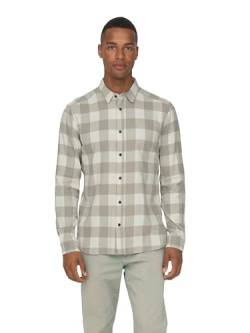 Kariertes Holzfäller Hemd Basic Langarm Flanellhemd Freizeit Karo Slim Fit Shirt Baumwolle ONSGUDMUND von ONLY & SONS