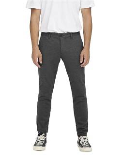 ONLY & SONS Herren Chino Hose ONSMARK 2911 - Slim Fit - Schwarz W28-W38 Stretch, Größe:28W / 34L, Farbe:Black 22022911 von ONLY & SONS