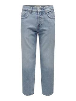 ONLY & SONS Herren Jeans ONSEDGE Loose 6986 - Relaxed Fit - Blau - Light Blue, Größe:30W / 32L, Farbvariante:Light Blue Denim 22026986 von ONLY & SONS