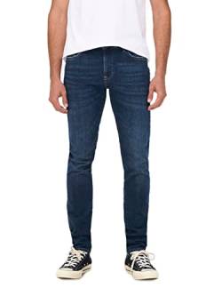 ONLY & SONS Herren Jeans ONSLOOM Slim 4514 - Slim Fit - Blau - Dark Blue Denim, Größe:29W / 30L, Farbvariante:Dark Blue Denim 22024514 von ONLY & SONS