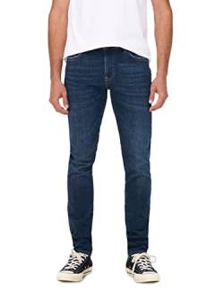 ONLY & SONS Herren Jeans ONSLOOM Slim 4514 - Slim Fit - Blau - Dark Blue Denim, Größe:29W / 32L, Farbvariante:Dark Blue Denim 22024514 von ONLY & SONS