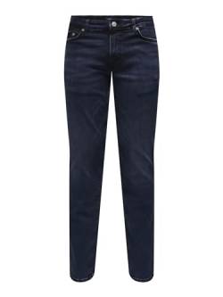 ONLY & SONS Herren Jeans ONSLOOM Slim 4976 - Slim Fit - Blau - Blue Black Denim, Größe:34W / 32L, Farbvariante:Blue Black Denim 22024976 von ONLY & SONS
