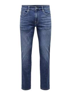 ONLY & SONS Herren Jeans ONSLOOM Slim 6756 - Slim Fit - Blau - Medium Blue Denim, Größe:30W / 34L, Farbvariante:Medium Blue Denim 22026756 von ONLY & SONS
