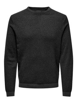 ONLY & SONS Herren Lässiger Pullover Feinstrick Design Longsleeve Sweater Gepunktet ONSTAPA von ONLY & SONS