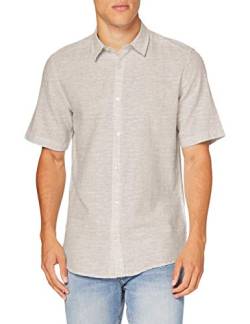 ONLY & SONS Herren ONSCAIDEN SS SOLID Linen Shirt NOOS Hemd, Chinchilla, XS von ONLY & SONS