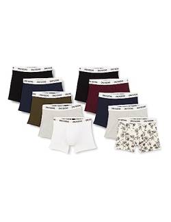ONLY & SONS Herren ONSFITZ Mixed Trunk 10-Pack Boxershorts, Black/Detail:Black Navy White LGM FN WT AOP, XL von ONLY & SONS