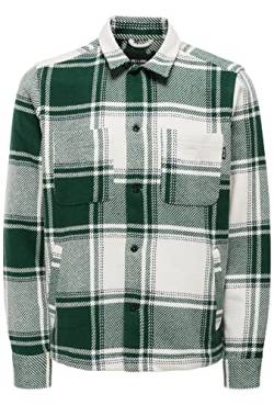 ONLY & SONS Herren ONSMACE OVR LS Check Shirt Langarmhemd, Winter Moss, L von ONLY & SONS