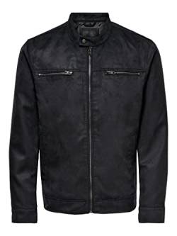 ONLY & SONS Herren ONSWILLOW Fake Suede Jacket OTW NOOS Kunstlederjacke, Black, x_s von ONLY & SONS