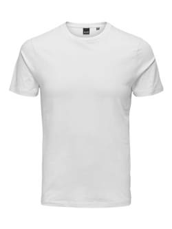 ONLY & SONS Herren Onsbasic Slim O-neck 2-pack Noos T Shirt, Weiß, XXL EU von ONLY & SONS
