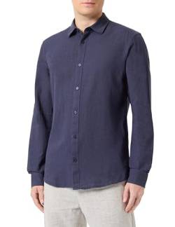 ONLY & SONS Herren Onscaiden Ls Solid Linen Shirt Noos, Night Sky, L von ONLY & SONS