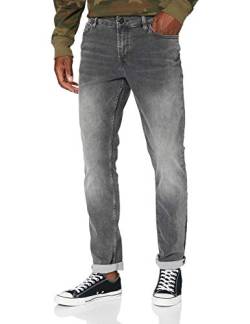 Herren O&S Slim Fit Jeans Basic Hose Denim Pants ONSLOOM Tapered Trousers Stoned Washed, Farben:Grau, Größe Jeans:28W / 30L von ONLY & SONS