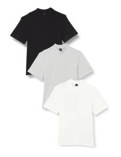 ONLY & SONS Herren Onsotis Reg Mock Neck Tee 3-pack, Black/Pack:1black1lgm1clouddancer, XL von ONLY & SONS