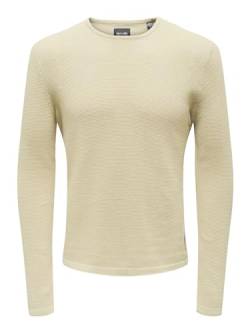 ONLY & SONS Herren Pullover ONSPANTER Grau Baumwolle, Größe:M, Farbe:Silver Lining 22016980 von ONLY & SONS