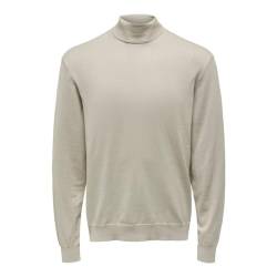 ONLY & SONS Herren Pullover ONSWYLER Life ROLL Neck -Regular Fit XS S M L XL XXL, Größe:XL, Farbe:Silver Lining 22020879 von ONLY & SONS