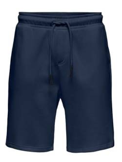 ONLY & SONS Herren Sweatshorts Bermuda ONSCeres Kurze Sweathose 22019490 Dress Blues XL von ONLY & SONS