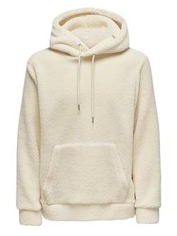 ONLY & SONS Herren Teddyfleece Hoodie ONSRemy Kapuzenpullover 22020732 Antique White XL von ONLY & SONS