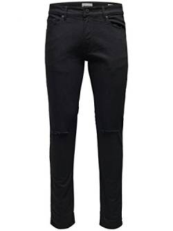 ONLY & SONS Herren onsLOOM Knee Cut 3961 AA NOOS Jeanshose, Schwarz (Black), W32/L30 (Herstellergröße: 32) von ONLY & SONS