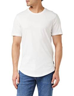 ONLY & SONS Herren onsMATT Longy SS Tee Noos T-Shirt, Weiß White, Small (Herstellergröße: S) von ONLY & SONS
