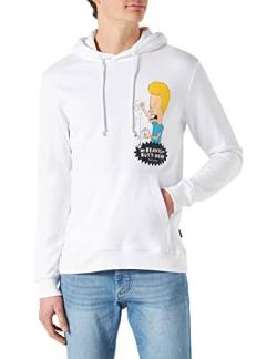 ONLY & SONS Men's ONSBEAVIS and Butthead REG Hoodie SWT Kapuzenpullover, Bright White, S von ONLY & SONS