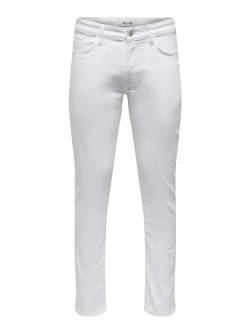 Only & Sons Loom Slim One White 6529 Cro Jeans 28 von ONLY & SONS