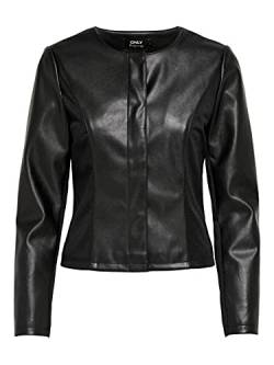 ONLJULIE FAUX LEATHER JACKET OTW, schwarz,XS von ONLY