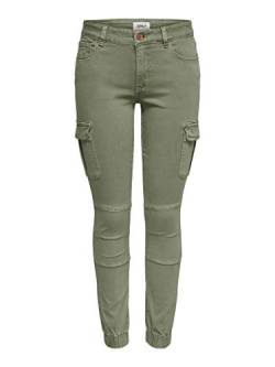 ONLY Cargo Jeans Hose | Stretch Denim Jogger Pants | Slim Mid Waist Karottenhose ONLMISSOURI, Farben:Grün, Größe:38W / 32L, Z-Länge:L32 von ONLY