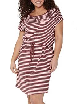 ONLY Carmakoma NOS Damen Carapril Ss NOOS Kleid, Stripes: Cloud Dancer Apfelbutter, M-46/48 von ONLY