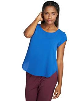 ONLY Damen Einfarbige Kurzarm Bluse | Basic Rundhals Ausschnitt | Blusen T-Shirt Blouse Oberteil ONLVIC, Farben:Dunkelblau, Größe:38 von ONLY