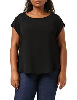 ONLY Damen Einfarbige Kurzarm Bluse | Basic Rundhals Ausschnitt | Blusen T-Shirt Blouse Oberteil ONLVIC, Farben:Schwarz, Größe:36 von ONLY
