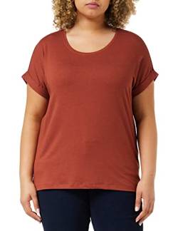 ONLY Damen Einfarbiges T-Shirt Basic Rundhals Ausschnitt Kurzarm Top Short Sleeve Oberteil ONLMOSTER, Farben:Weinrot, Größe:M von ONLY