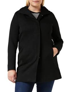 ONLY Damen Eleganter Mantel Coat Cozy Fleecejacke ONLSEDONA Basic Cardigan mit großer Kapuze und Reißverschluss, Farben:Schwarz, Größe:XS von ONLY