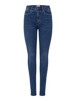 ONLY Damen High-Waist Jeans-Hose OnlRoyal Denim Skinny-Fit Röhrenjeans, Farbe:Dunkelblau, Jeans/Hosen Neu:L / 30L von ONLY