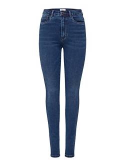 ONLY Damen High-Waist Jeans-Hose OnlRoyal Denim Skinny-Fit Röhrenjeans, Farbe:Dunkelblau, Jeans/Hosen Neu:S / 32L von ONLY