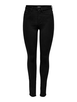 ONLY Damen High-Waist Jeans-Hose OnlRoyal Denim Skinny-Fit Stretch, Farbe:Schwarz, Jeans/Hosen Neu:M / 34L von ONLY