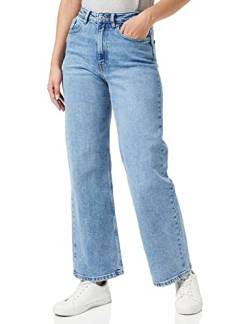 ONLY Damen High Waist Jeans | Stretch Denim Weite Lockere Schlaghose | 5-Pocket Wide Leg ONLJUICY, Farben:Blau, Größe:27W / 32L, Z-Länge:L32 von ONLY