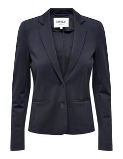 ONLY Damen Jacke Blazer ONLPoptrash einfarbige Stoffjacke 15153144 Blue Graphite S von ONLY