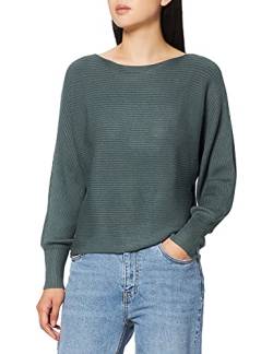 ONLY Damen Kurzer Strickpullover | Knitted Basic Stretch Sweater | Langarm Shirt U-Boot ONLADALINE, Farben:Grün, Größe:M von ONLY