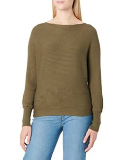 ONLY Damen Kurzer Strickpullover | Knitted Basic Stretch Sweater | Langarm Shirt U-Boot ONLADALINE, Farben:Olive, Größe:S von ONLY