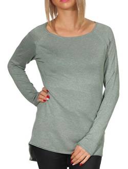 ONLY Damen Langer Feinstrick Pullover | Langarm Rundhals Knit Sweater | Stretch Jumper Locker ONLMILA, Farben:Grün, Größe:XS von ONLY