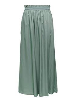 ONLY Damen Maxi-Rock OnlVenedig Paperbag Skirt Lang Sommer Einfarbig, Farbe:Grün, Größe:S von ONLY