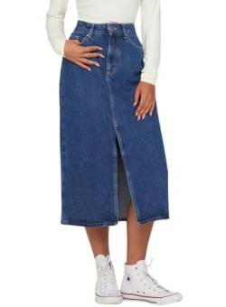 ONLY Damen Midi Jeans Rock ONLBianca 15319268 Medium Blue Denim L von ONLY