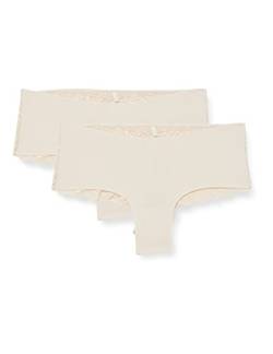 ONLY Damen ONLCHLOE LACE S.Skin Brief 2-Pack CLR Hipster-Höschen, Nude, L von ONLY