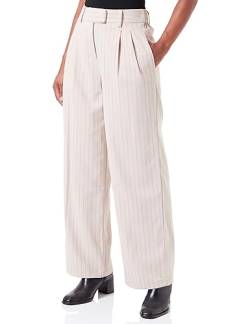 ONLY Damen ONLDITA Pinstripe Wide Pant CC OTW Hose, Humus/Stripes:Mole, 40W / 32L von ONLY