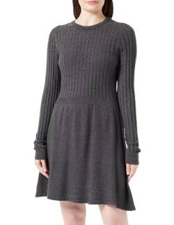 ONLY Damen ONLFIA LS Cable Dress KNT Kleid, Dark Grey Melange, Large von ONLY