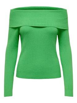 ONLY Damen ONLKATIA LS Off Shoulder KNT Pullover, Island Green, XS von ONLY